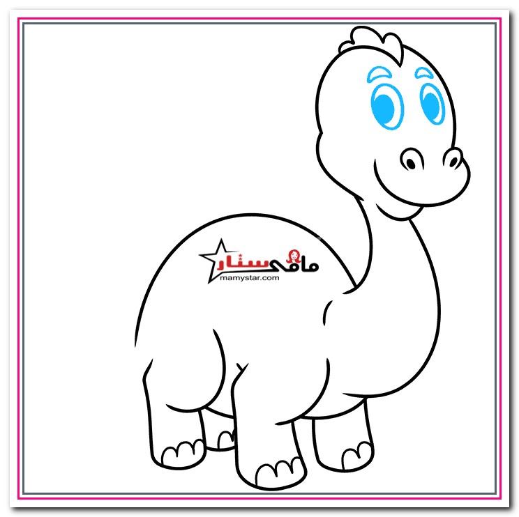 how to draw a baby dinosaur step by step