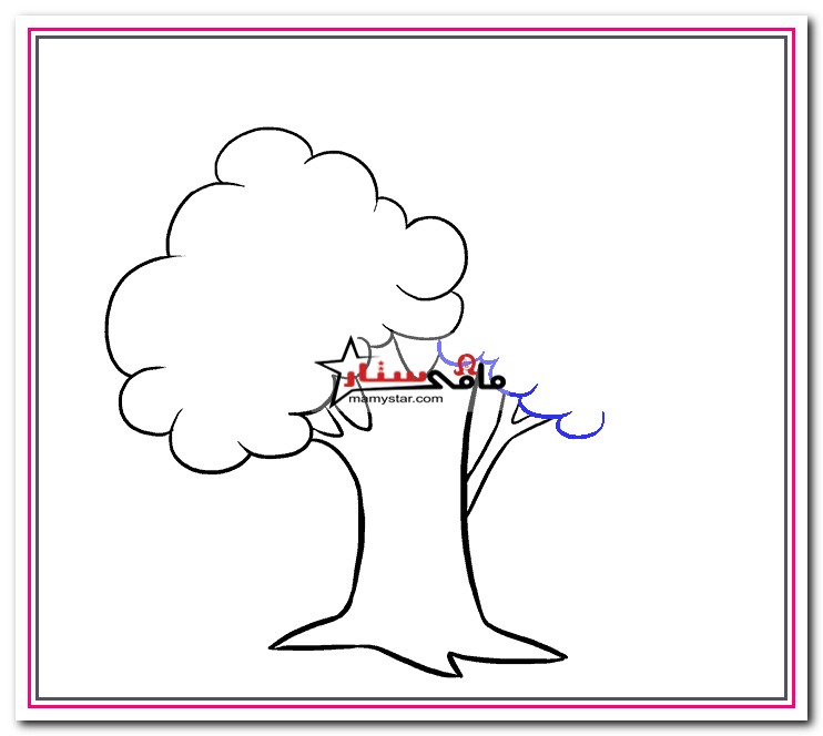 How do you draw a pencil tree?