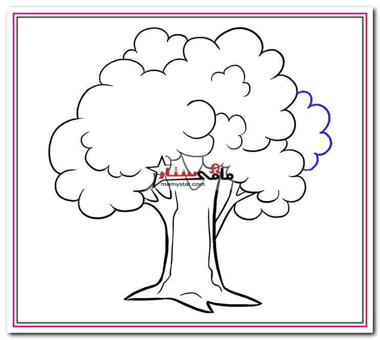 how to draw a tree step by step