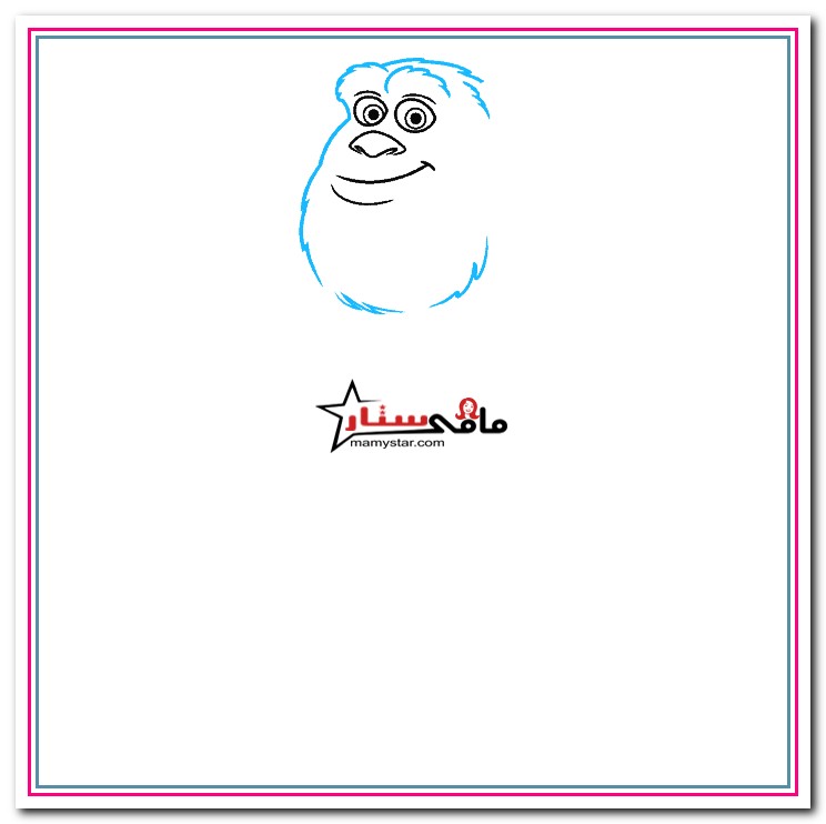 how to draw sulley head easy