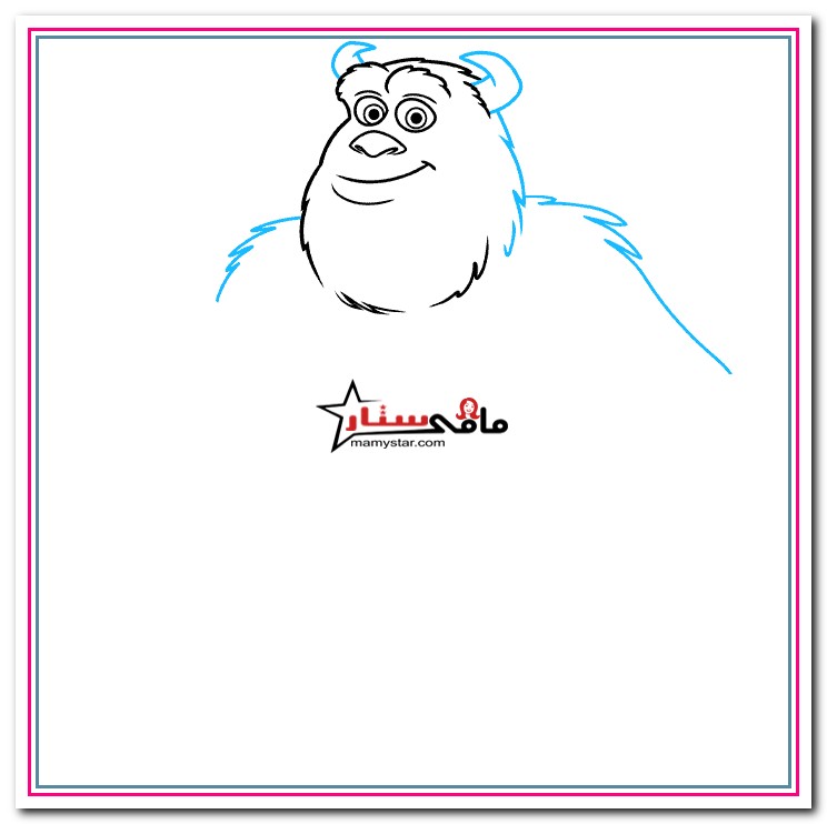how to draw sulley head