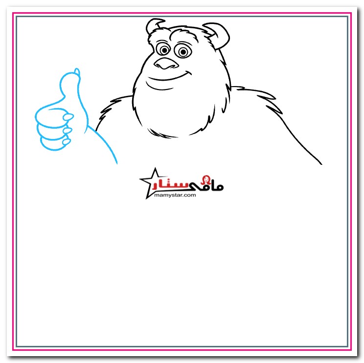 how to draw sulley step by step