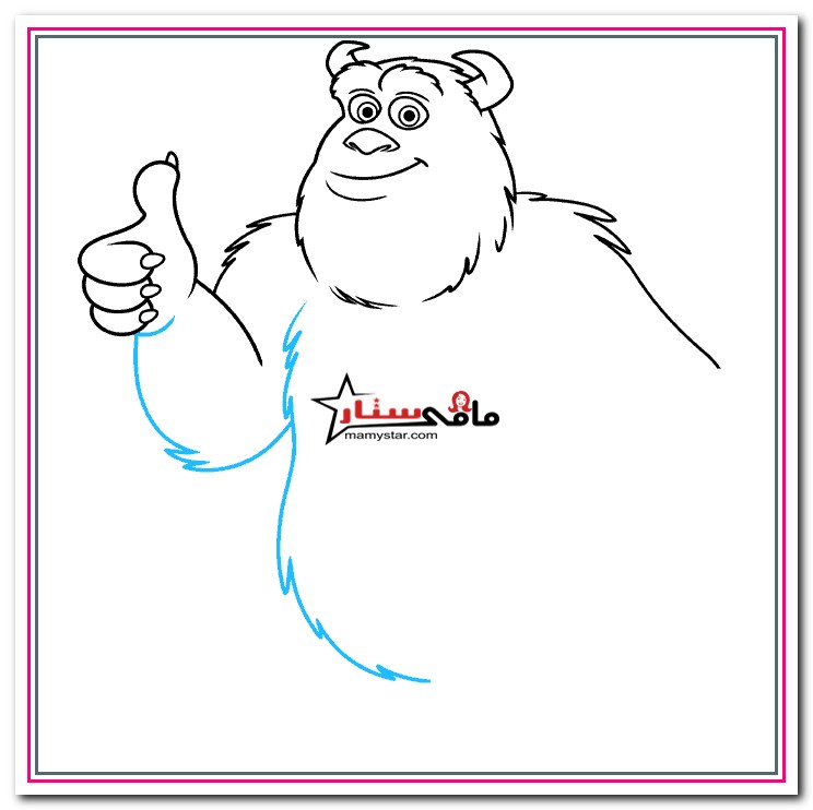 how to draw sulley from monsters inc step by step