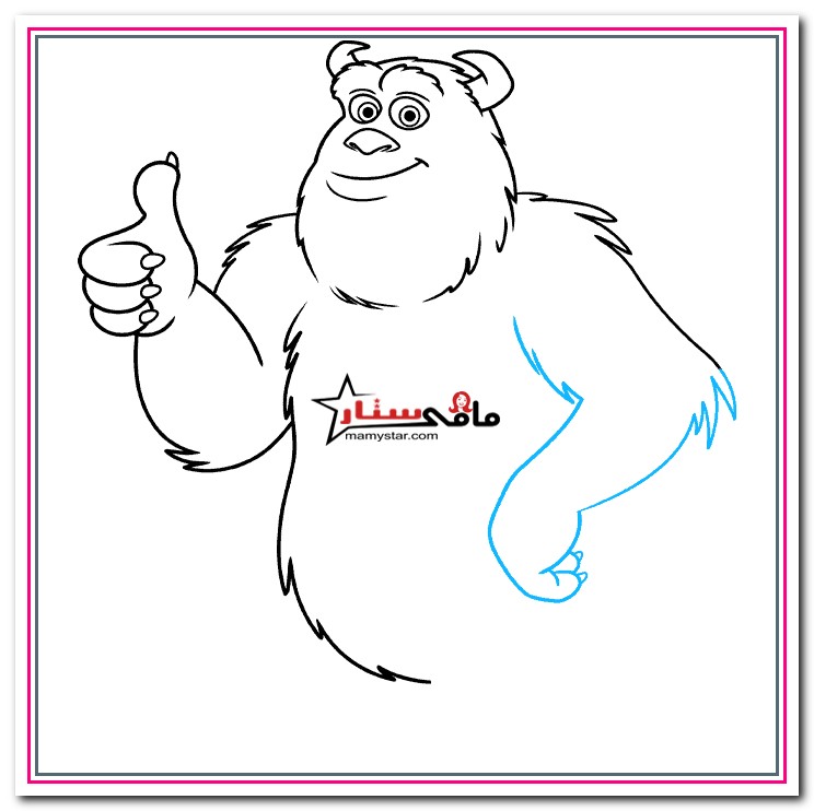 how to draw sulley from monsters inc easy