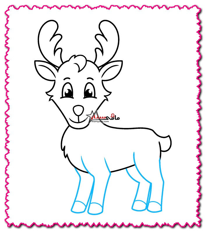 how to draw a reindeer