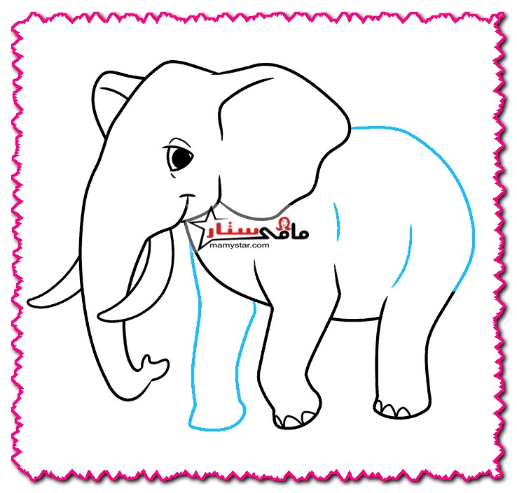 how to draw an elephant step by step