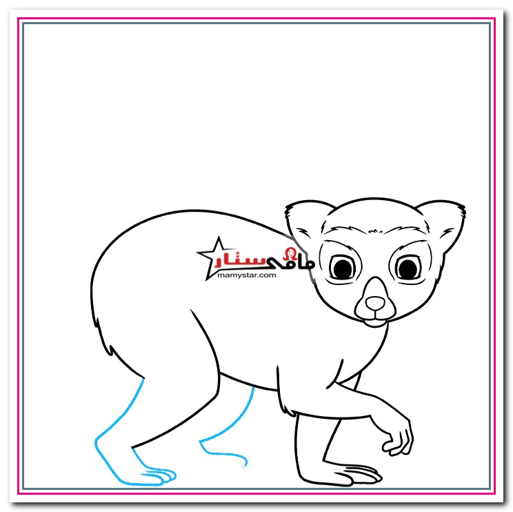 how to draw a lemur cartoon