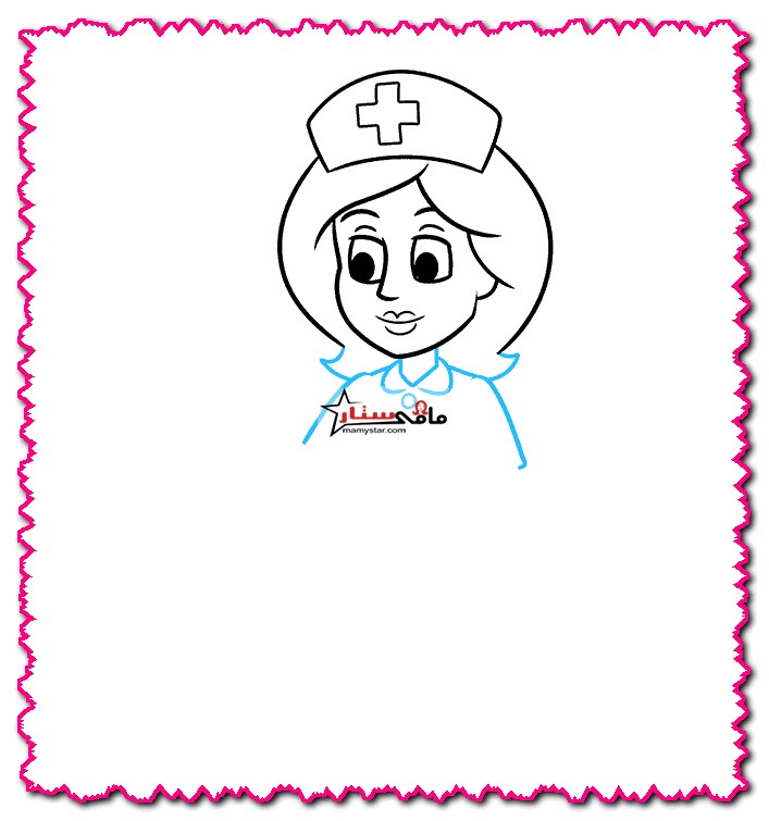 how to draw a nurse easy