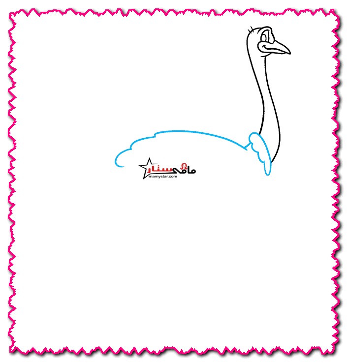 how to draw an ostrich easy