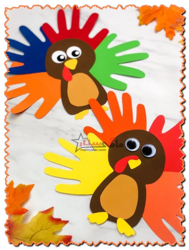turkey handprint craft for preschoolers
