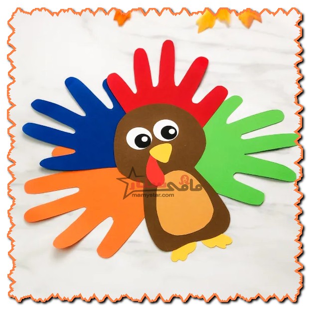 How do you make a toddler hand turkey?