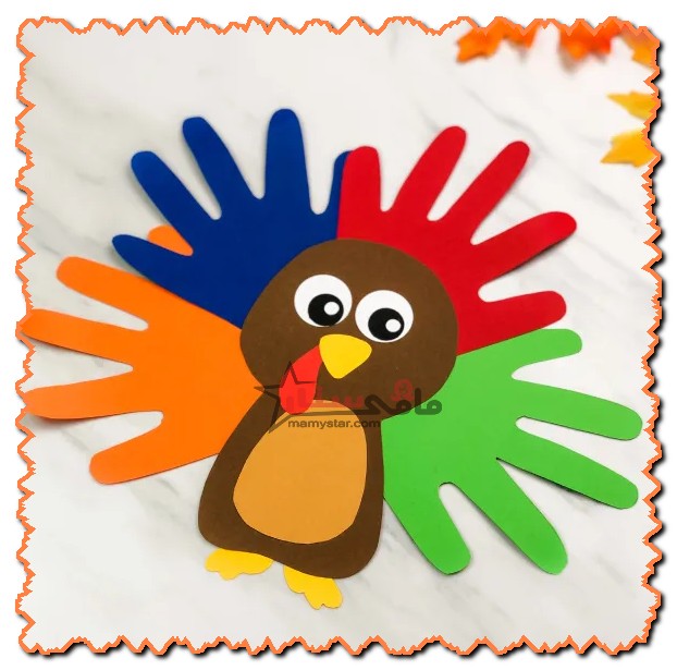 How do you make a hand turkey for preschoolers?