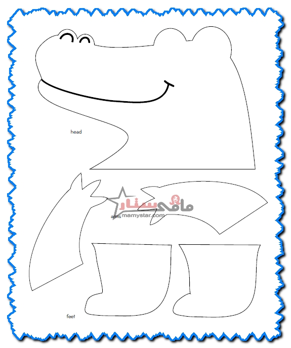 crocodile craft template
