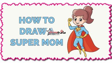 how to draw a super mom