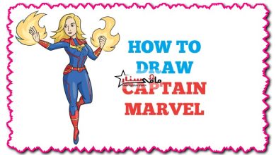 how to draw captain marvel