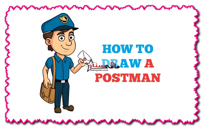 how to draw a postman