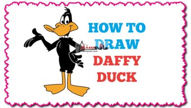 how to draw daffy duck