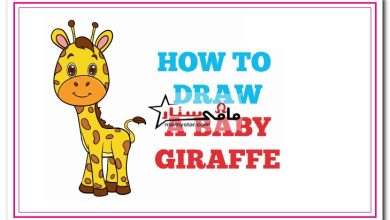 how to draw a baby giraffe