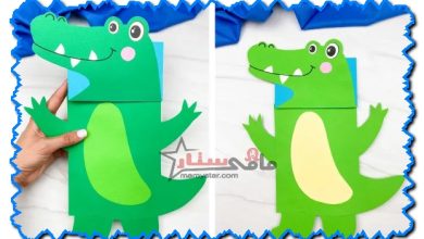 how to make a crocodile paper puppet