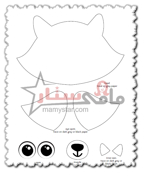 raccoon craft template