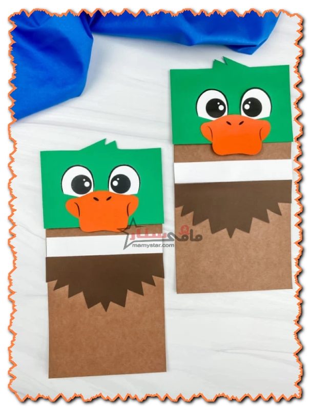 duck paper bag puppet