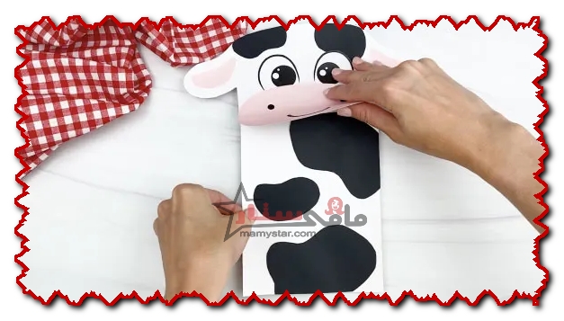 cow paper bag puppet