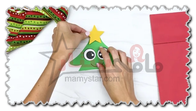 christmas tree paper bag puppet