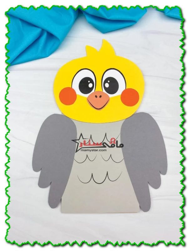 bird paper bag puppet