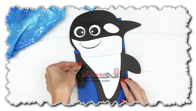 killer whale paper bag puppet