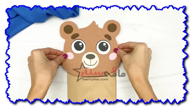 brown bear paper bag puppet