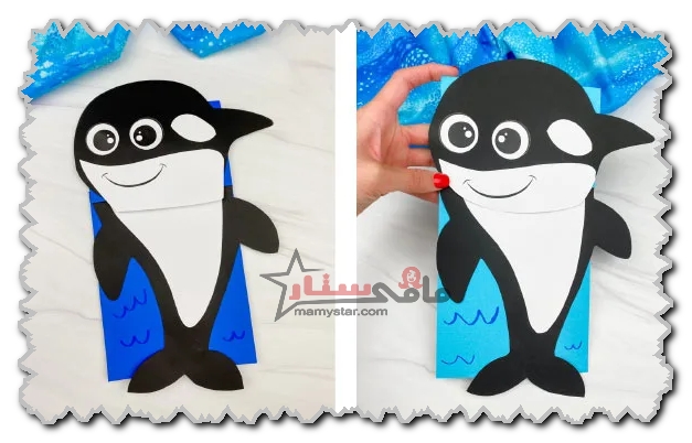 how to make a killer whale out of paper