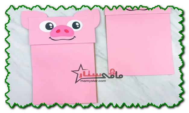 how to make a paper pig puppet