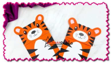 how to make a paper tiger puppet