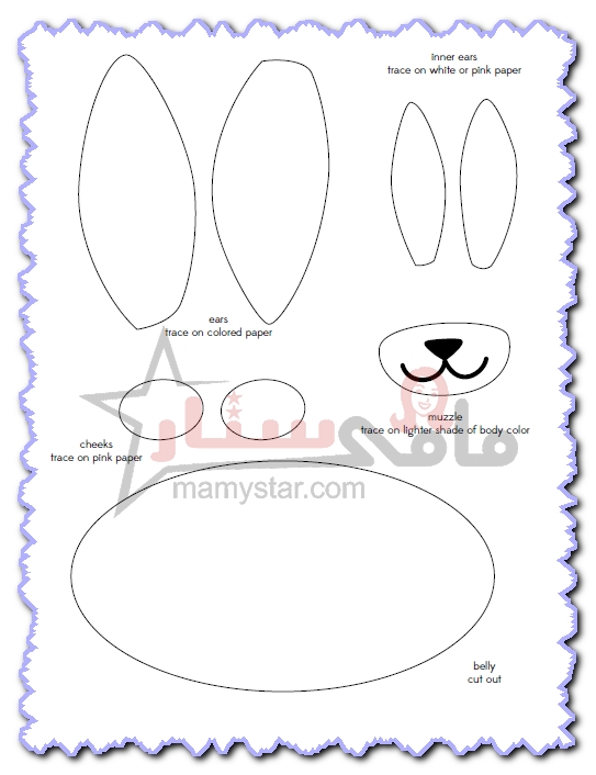 easter bunny craft template