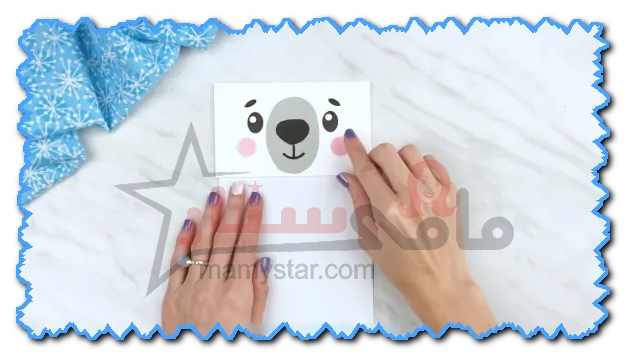 polar bear paper bag puppet