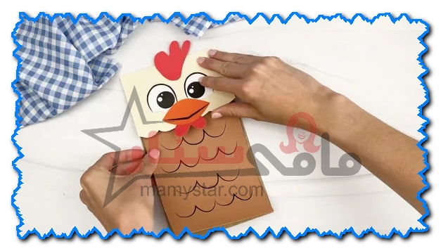 paper bag chicken craft
