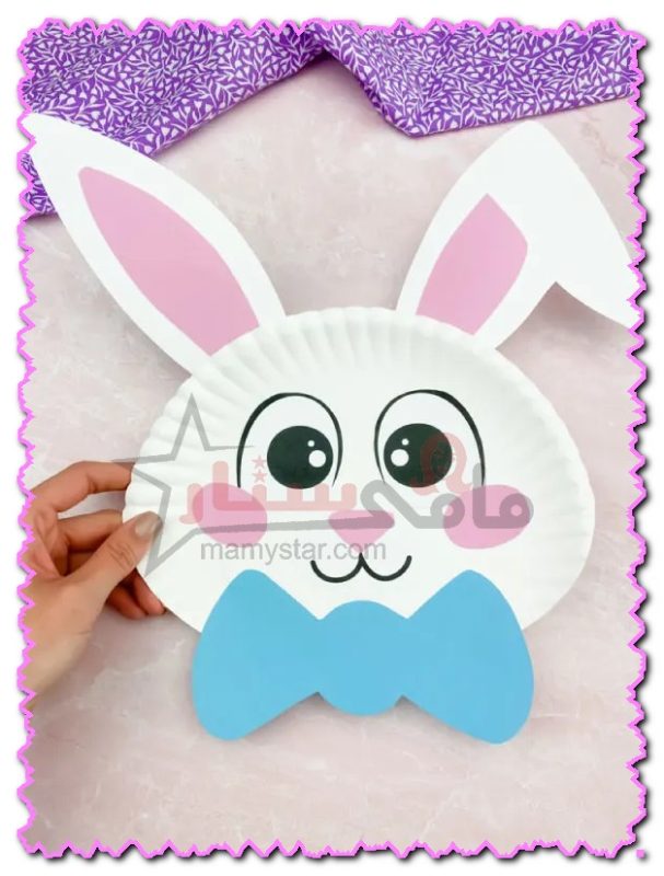 easter bunny craft paper plate