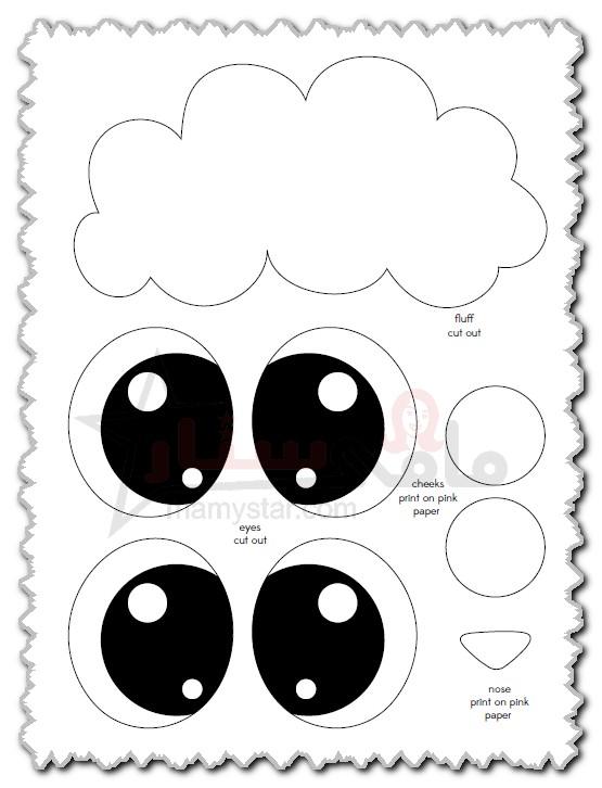 paper plate sheep craft template