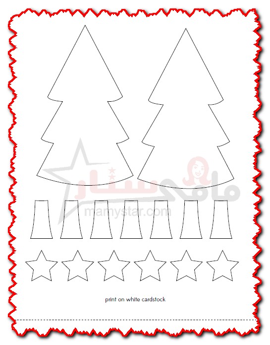 christmas tree craft template