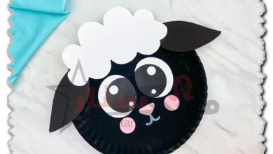 how to make a sheep out of paper plate