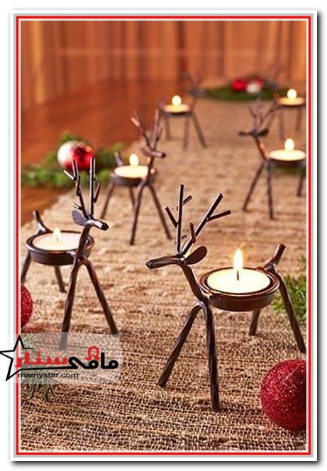 christmas table candles