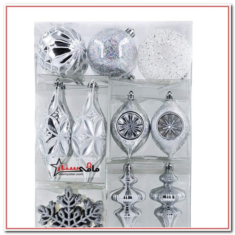 silver christmas decorations