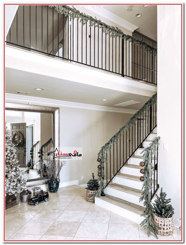garland for stair railing