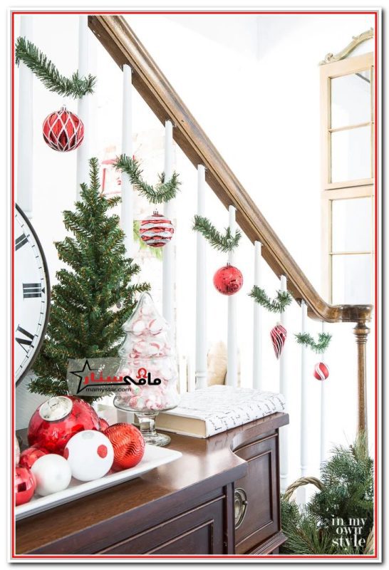 luxury christmas garland for staircase