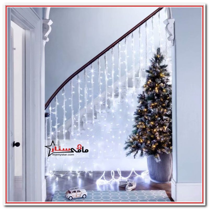 christmas lights for stair railings
