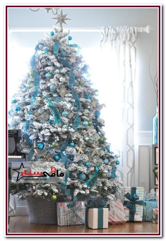 blue christmas tree decorations