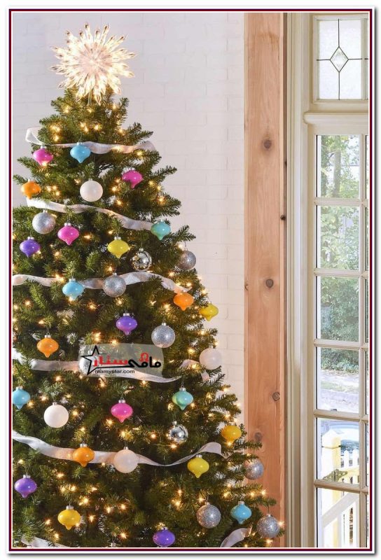 colored lights christmas tree