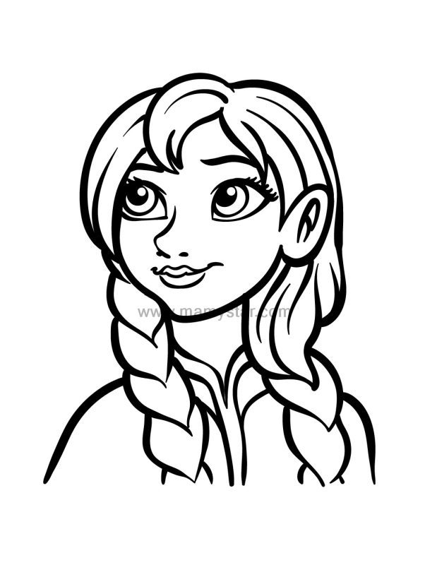 anna colouring pages