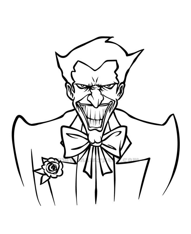 joker colouring pictures