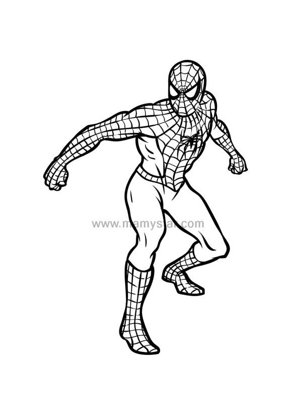 spiderman images for colouring